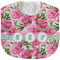 Watercolor Peonies Velour Baby Bib w/ Multiple Names