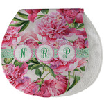 Watercolor Peonies Burp Pad - Velour w/ Multiple Names
