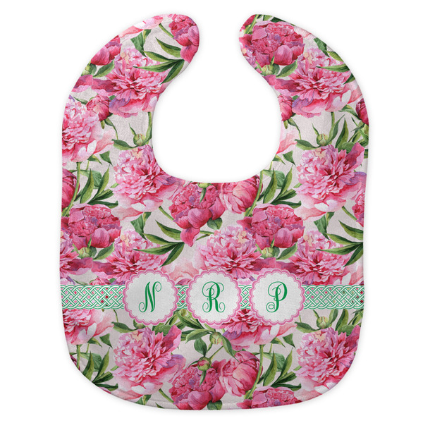 Watercolor Peonies New Bib Flat Approval