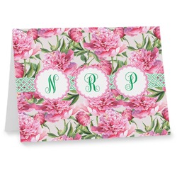 Watercolor Peonies Note cards (Personalized)