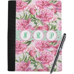 Watercolor Peonies Notebook Padfolio - Large w/ Multiple Names