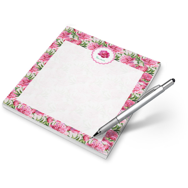 Custom Watercolor Peonies Notepad (Personalized)