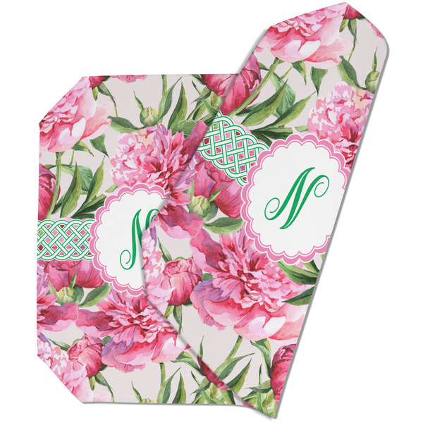 Custom Watercolor Peonies Dining Table Mat - Octagon (Double-Sided) w/ Multiple Names