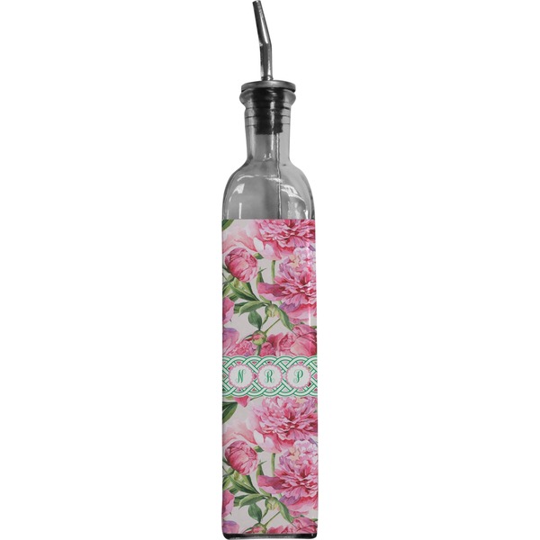 Custom Watercolor Peonies Oil Dispenser Bottle (Personalized)