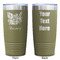 Watercolor Peonies Olive Polar Camel Tumbler - 20oz - Double Sided - Approval