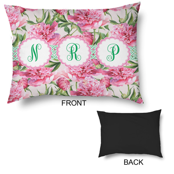 Watercolor Peonies Outdoor Dog Beds - Large - APPROVAL