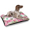 Watercolor Peonies Outdoor Dog Beds - Large - IN CONTEXT