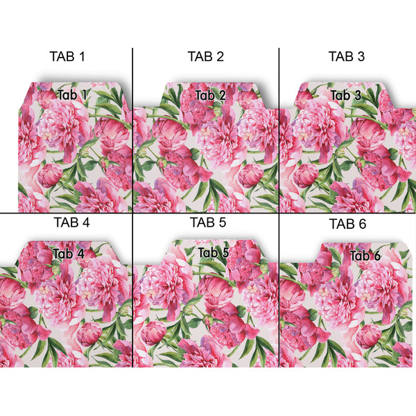 Watercolor Peonies Page Dividers - Set of 6 - Approval