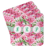 Watercolor Peonies Paper Coasters w/ Multiple Names