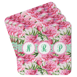 Watercolor Peonies Paper Coasters (Personalized)