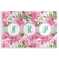 Watercolor Peonies Disposable Paper Placemats (Personalized)