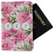 Watercolor Peonies Passport Holder - Fabric (Personalized)
