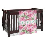 Watercolor Peonies Baby Blanket (Personalized)