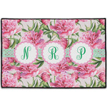 Watercolor Peonies Door Mat - 36"x24" (Personalized)