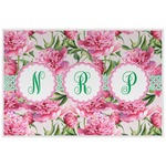 Watercolor Peonies Laminated Placemat w/ Multiple Names