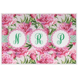 Watercolor Peonies Laminated Placemat w/ Multiple Names