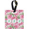 Watercolor Peonies Personalized Square Luggage Tag