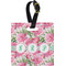 Watercolor Peonies Plastic Luggage Tag - Square w/ Multiple Names