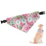 Watercolor Peonies Dog Bandana - Small (Personalized)