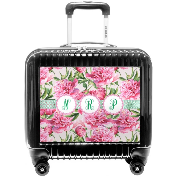 Custom Watercolor Peonies Pilot / Flight Suitcase (Personalized)