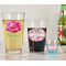 Watercolor Peonies Pint Glass - Two Content - In Context