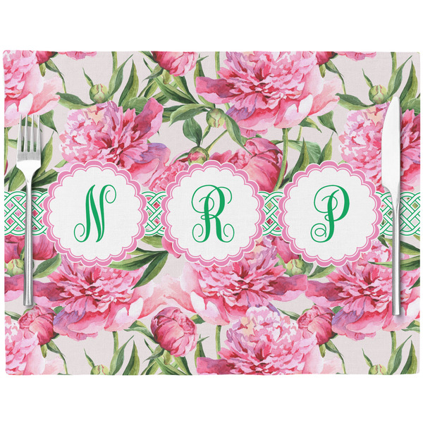 Watercolor Peonies Placemat with Props