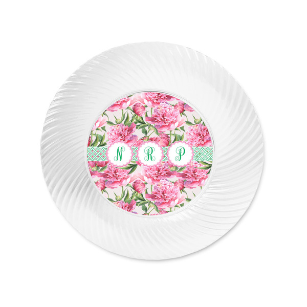 Watercolor Peonies Plastic Party Appetizer & Dessert Plates - Approval