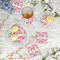 Watercolor Peonies Plastic Party Appetizer & Dessert Plates - In Context