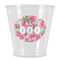 Watercolor Peonies Plastic Shot Glass (Personalized)