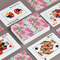 Watercolor Peonies Playing Cards - Front & Back View