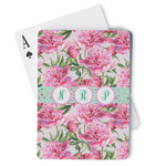 Watercolor Peonies Playing Cards (Personalized)