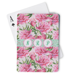 Watercolor Peonies Playing Cards (Personalized)