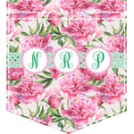 Watercolor Peonies Iron On Faux Pocket (Personalized)