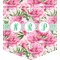 Watercolor Peonies Iron On Faux Pocket (Personalized)
