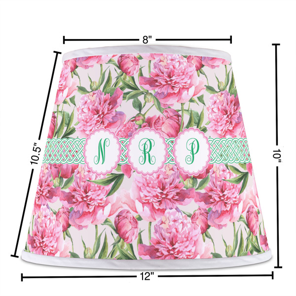Watercolor Peonies Poly Film Empire Lampshade - Dimensions