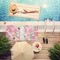 Watercolor Peonies Pool Towel Lifestyle