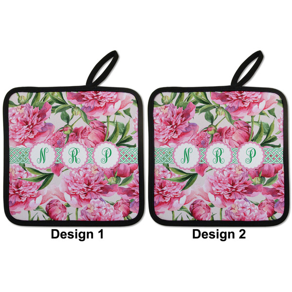 Watercolor Peonies Pot Holders - Set of 2 APPROVAL