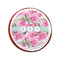 Watercolor Peonies Printed Icing Circle - Small - On Cookie