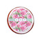 Watercolor Peonies Printed Icing Circle - XSmall - On Cookie