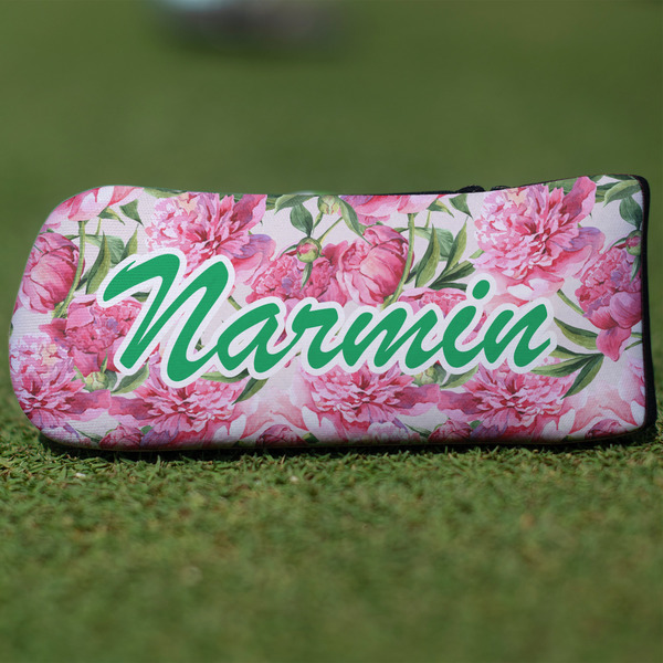 Custom Watercolor Peonies Blade Putter Cover (Personalized)