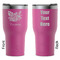 Watercolor Peonies RTIC Tumbler - Magenta - Double Sided - Front & Back