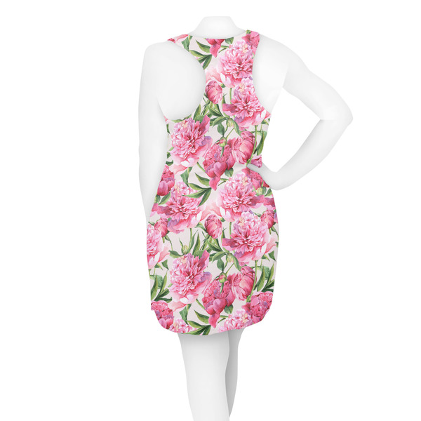 Watercolor Peonies Racerback Dress - On Model - Back