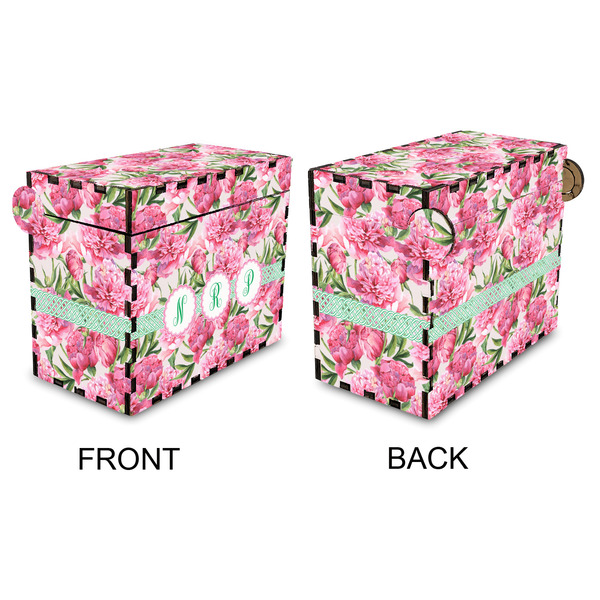 Watercolor Peonies Recipe Box - Full Color - Approval