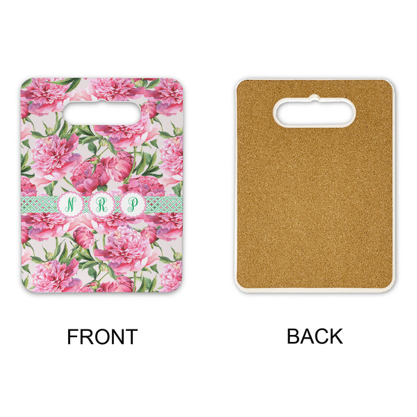 Watercolor Peonies Rectangle Trivet with Handle - APPROVAL