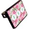 Watercolor Peonies Rectangular Car Hitch Cover w/ FRP Insert (Angle View)