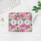 Watercolor Peonies Rectangular Mouse Pad - LIFESTYLE 2