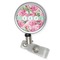 Watercolor Peonies Retractable Badge Reel (Personalized)