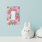 Watercolor Peonies Rocker Light Switch Covers - Single - IN CONTEXT