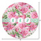 Watercolor Peonies Round Area Rug - Size