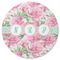 Watercolor Peonies Round Coaster Rubber Back - Single